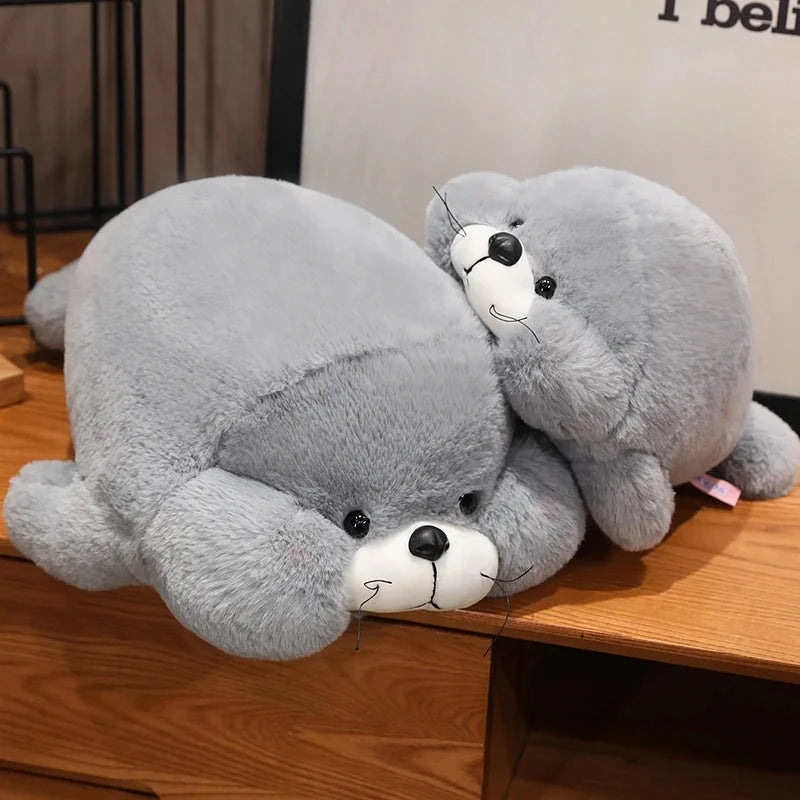 kawaiies-softtoys-plushies-kawaii-plush-Chubby Cheeks White Grey Seal Soft toy 