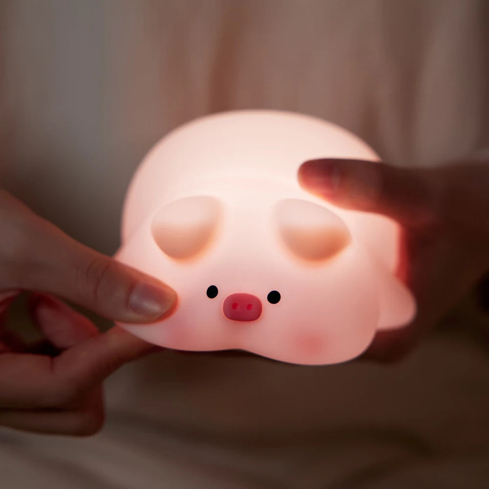 kawaiies-softtoys-plushies-kawaii-plush-Chubby Pink Piggy LED Night Light Home Decor 