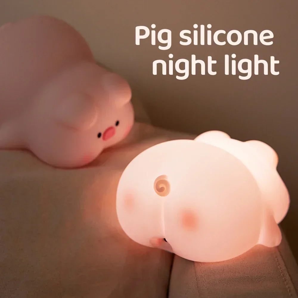 kawaiies-softtoys-plushies-kawaii-plush-Chubby Pink Piggy LED Night Light Home Decor 