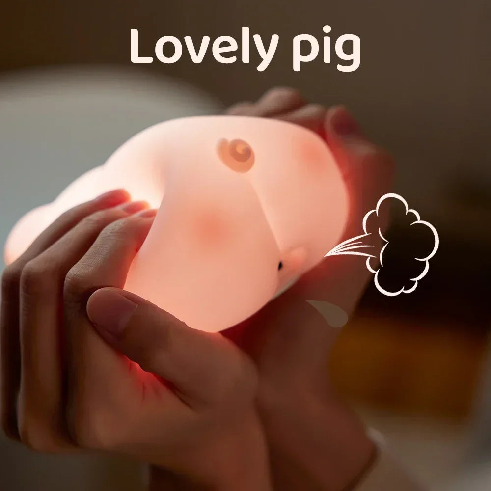 kawaiies-softtoys-plushies-kawaii-plush-Chubby Pink Piggy LED Night Light Home Decor 