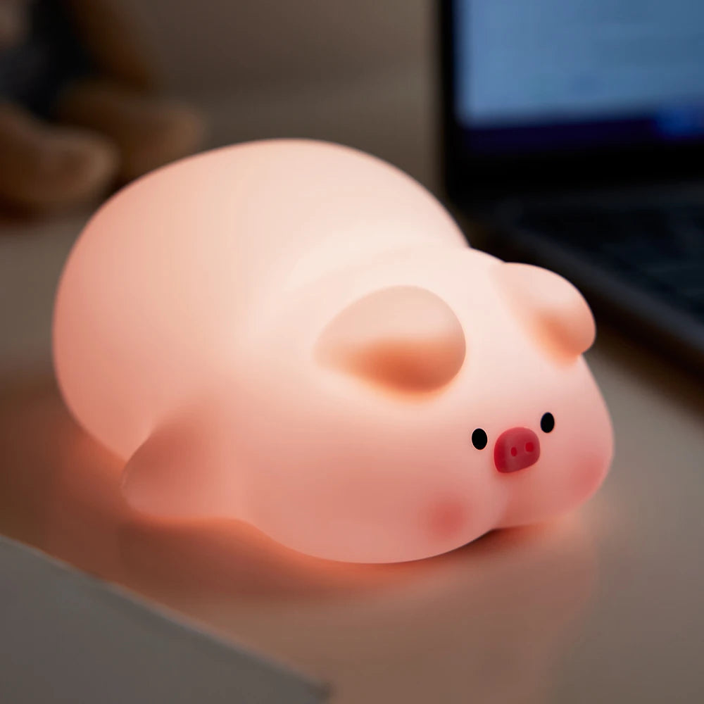 kawaiies-softtoys-plushies-kawaii-plush-Chubby Pink Piggy LED Night Light Home Decor 