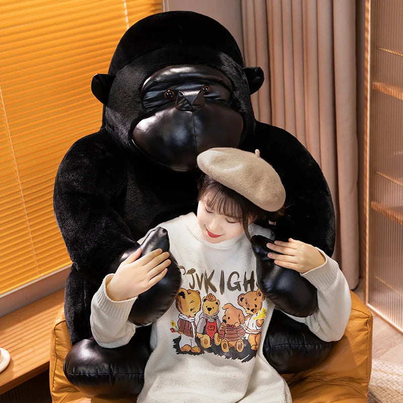 kawaiies-softtoys-plushies-kawaii-plush-Chunky Black Silver Gorilla Ape Plushies Soft toy 