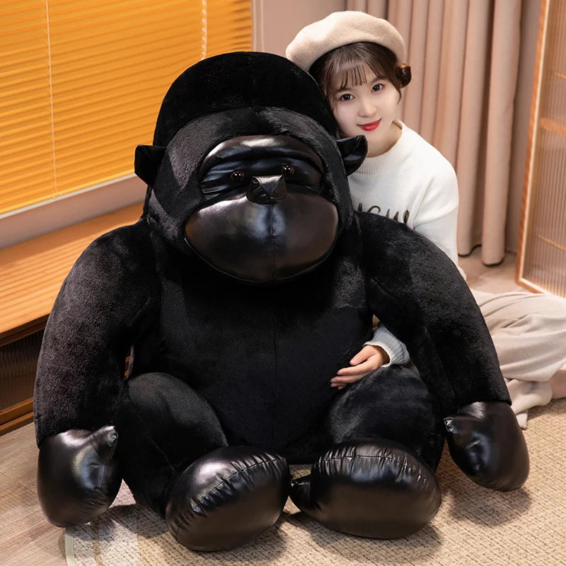 kawaiies-softtoys-plushies-kawaii-plush-Chunky Black Silver Gorilla Ape Plushies Soft toy 