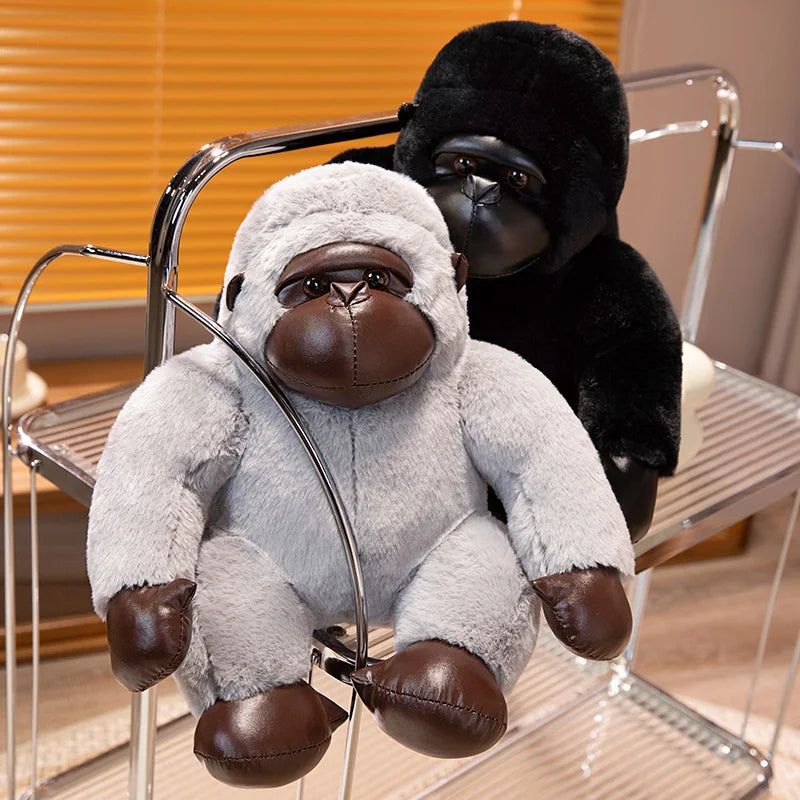 kawaiies-softtoys-plushies-kawaii-plush-Chunky Black Silver Gorilla Ape Plushies Soft toy 