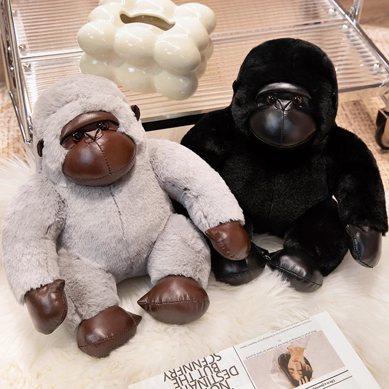 kawaiies-softtoys-plushies-kawaii-plush-Chunky Black Silver Gorilla Ape Plushies Soft toy 