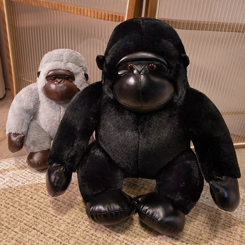 kawaiies-softtoys-plushies-kawaii-plush-Chunky Black Silver Gorilla Ape Plushies Soft toy 