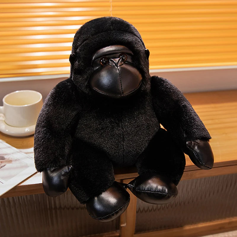 kawaiies-softtoys-plushies-kawaii-plush-Chunky Black Silver Gorilla Ape Plushies Soft toy Black 35cm 