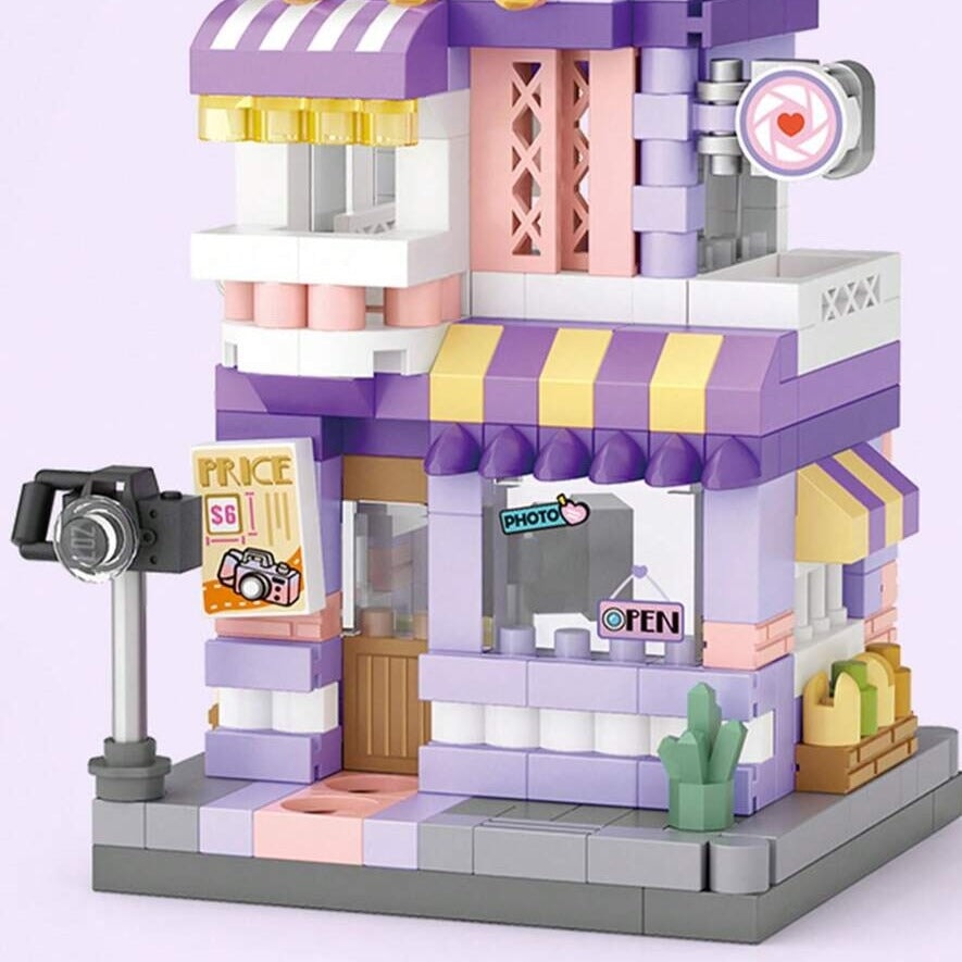 kawaiies-softtoys-plushies-kawaii-plush-City View Ice Cream Panda Cafes Flower Camera Shops Micro Building Sets Build it 