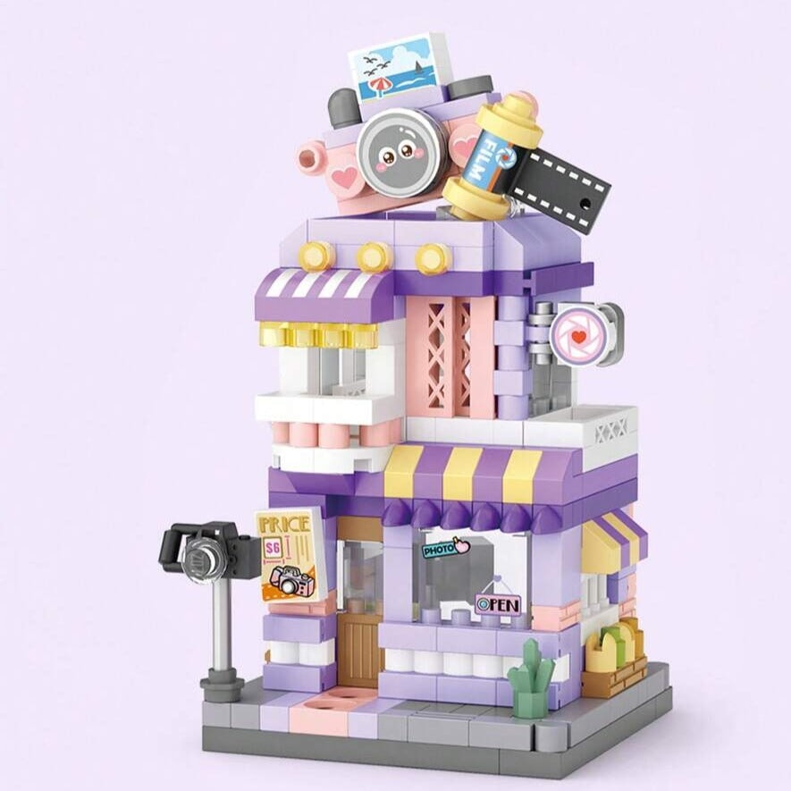 kawaiies-softtoys-plushies-kawaii-plush-City View Ice Cream Panda Cafes Flower Camera Shops Micro Building Sets Build it 