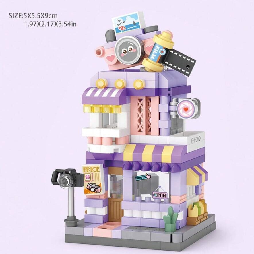 kawaiies-softtoys-plushies-kawaii-plush-City View Ice Cream Panda Cafes Flower Camera Shops Micro Building Sets Build it 