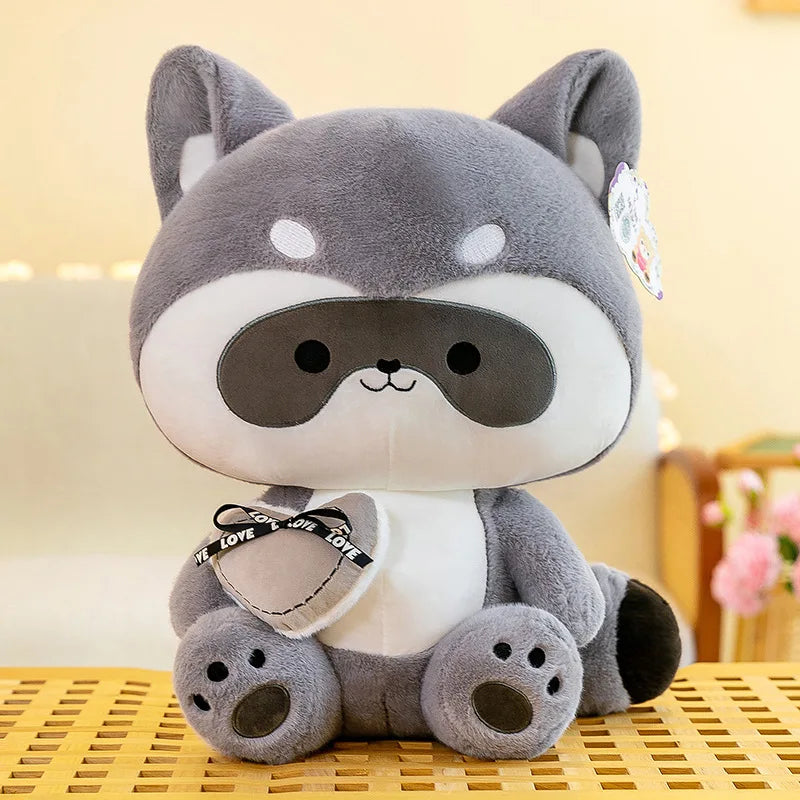 kawaiies-softtoys-plushies-kawaii-plush-Coonie and Goonie the Raccoon Plushie Buddies Soft toy Gray 10in / 25cm 