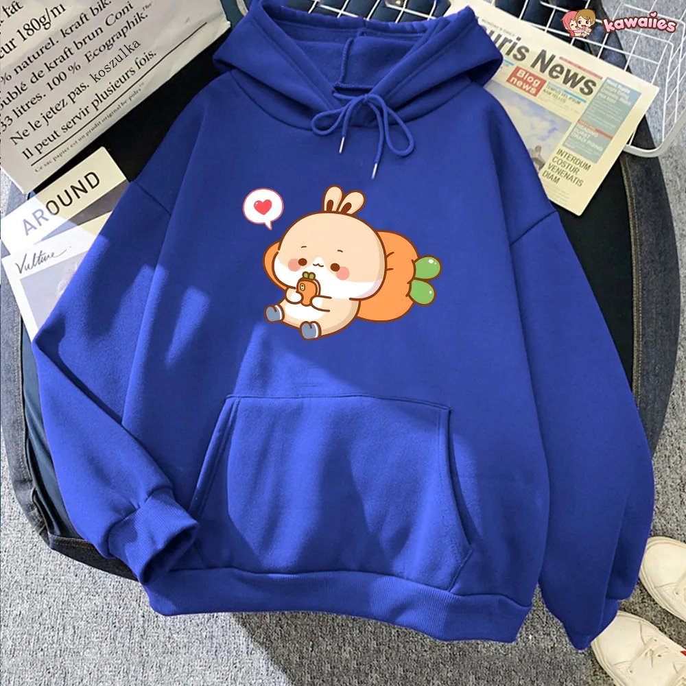 kawaiies-softtoys-plushies-kawaii-plush-Cream Bunny Carrot Mobile Unisex Hoodies Apparel Blue S 