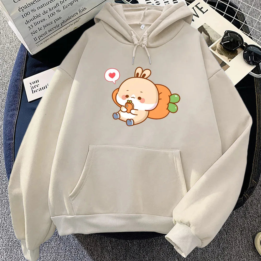 kawaiies-softtoys-plushies-kawaii-plush-Cream Bunny Carrot Mobile Unisex Hoodies Apparel Cream XXL 