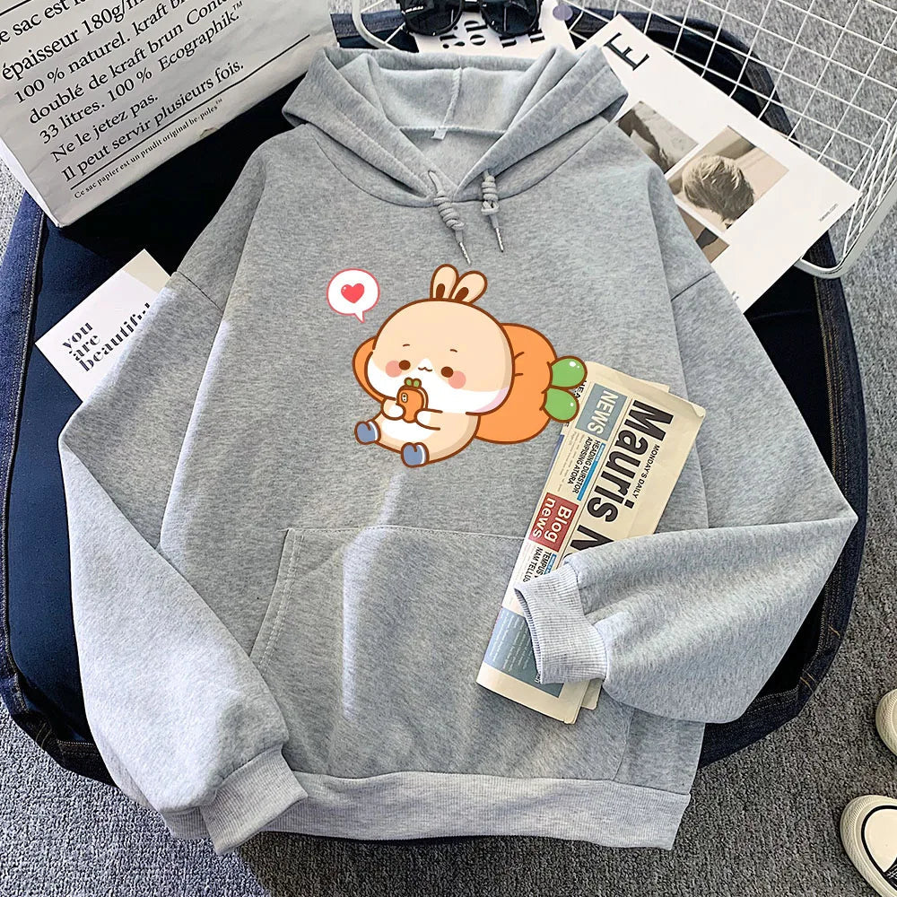 kawaiies-softtoys-plushies-kawaii-plush-Cream Bunny Carrot Mobile Unisex Hoodies Apparel Gray XL 