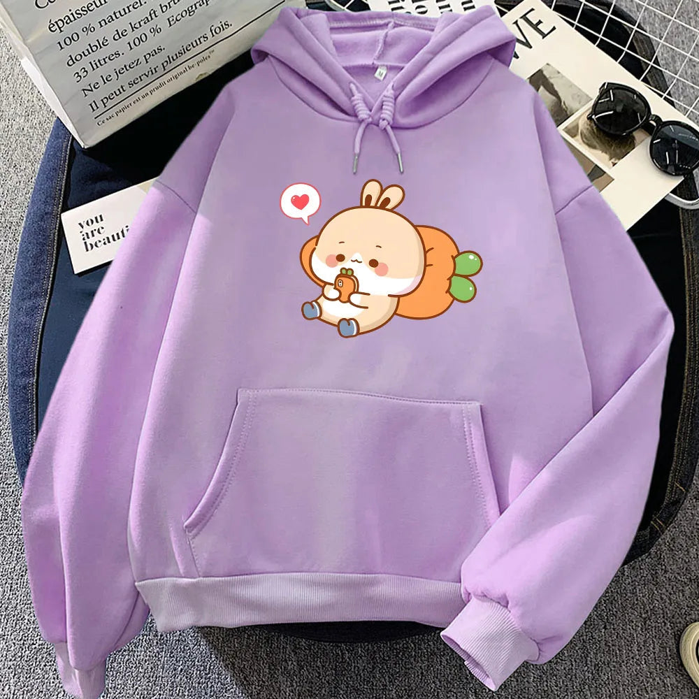 kawaiies-softtoys-plushies-kawaii-plush-Cream Bunny Carrot Mobile Unisex Hoodies Apparel Purple S 