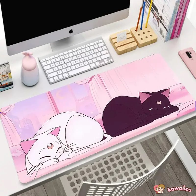 kawaiies-softtoys-plushies-kawaii-plush-Cute Japanese-themed Cat Large Mouse Pad Collection 1 Accessories Sleepy 300x600x2mm 