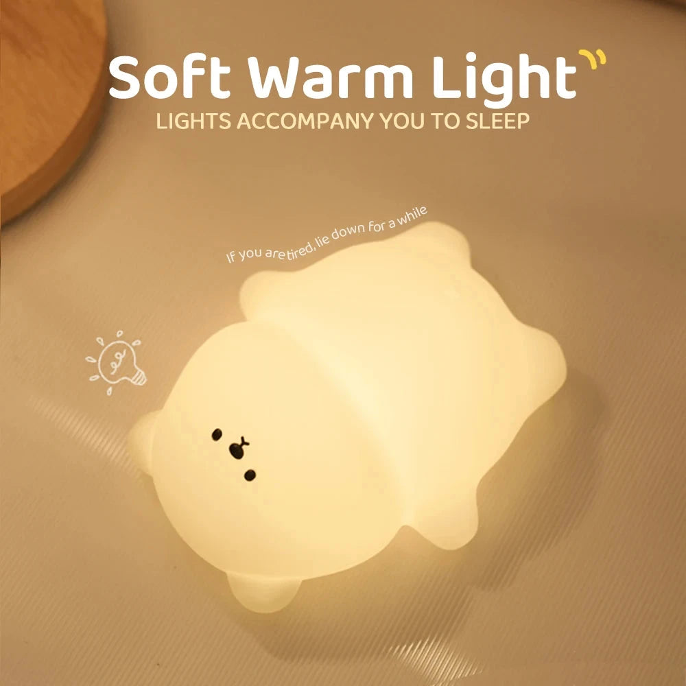 kawaiies-softtoys-plushies-kawaii-plush-Cute Laying Bear LED Night Light Home Decor 