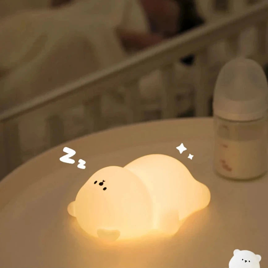 kawaiies-softtoys-plushies-kawaii-plush-Cute Laying Bear LED Night Light Home Decor 