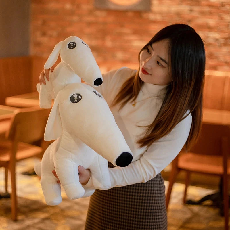 kawaiies-softtoys-plushies-kawaii-plush-Cute Long Nose Borzoi Dog Plush Soft toy 