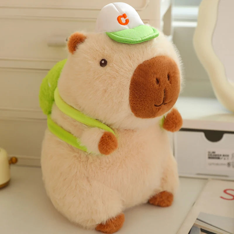 kawaiies-softtoys-plushies-kawaii-plush-Cute Sporty Capybara Plushie Soft toy Brown Bag 10in / 25cm 