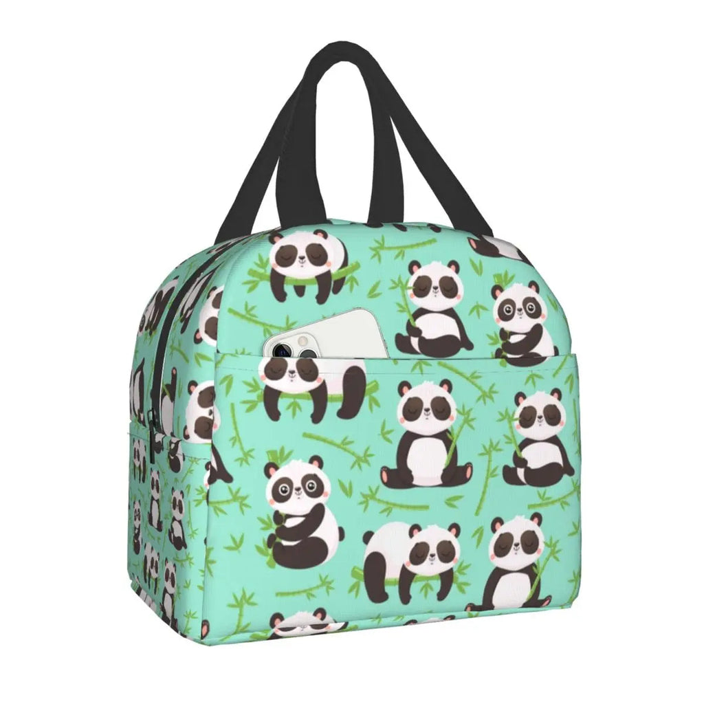 kawaiies-softtoys-plushies-kawaii-plush-Dozens of Pandas Insulated Lunch Bags Bag Green 