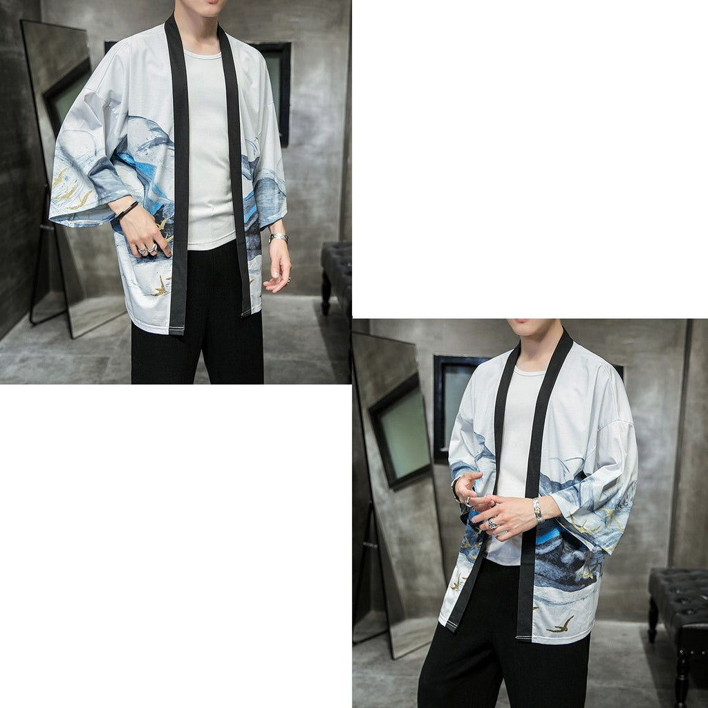 kawaiies-softtoys-plushies-kawaii-plush-Dragon and Mountain Waves Men Kimono Kimono 