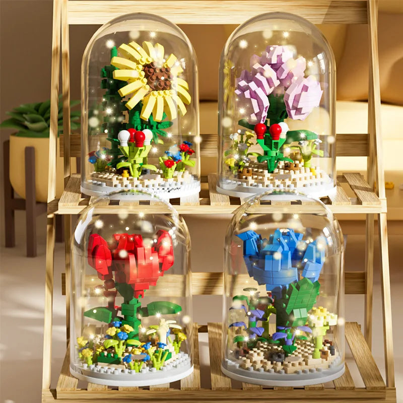 kawaiies-softtoys-plushies-kawaii-plush-Floral Capsules 4pc Micro Building Set Collection Build it 