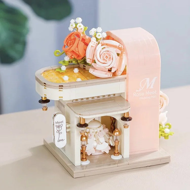 kawaiies-softtoys-plushies-kawaii-plush-Flower Cafe Micro Building Blocks Build it Rose Cafe 