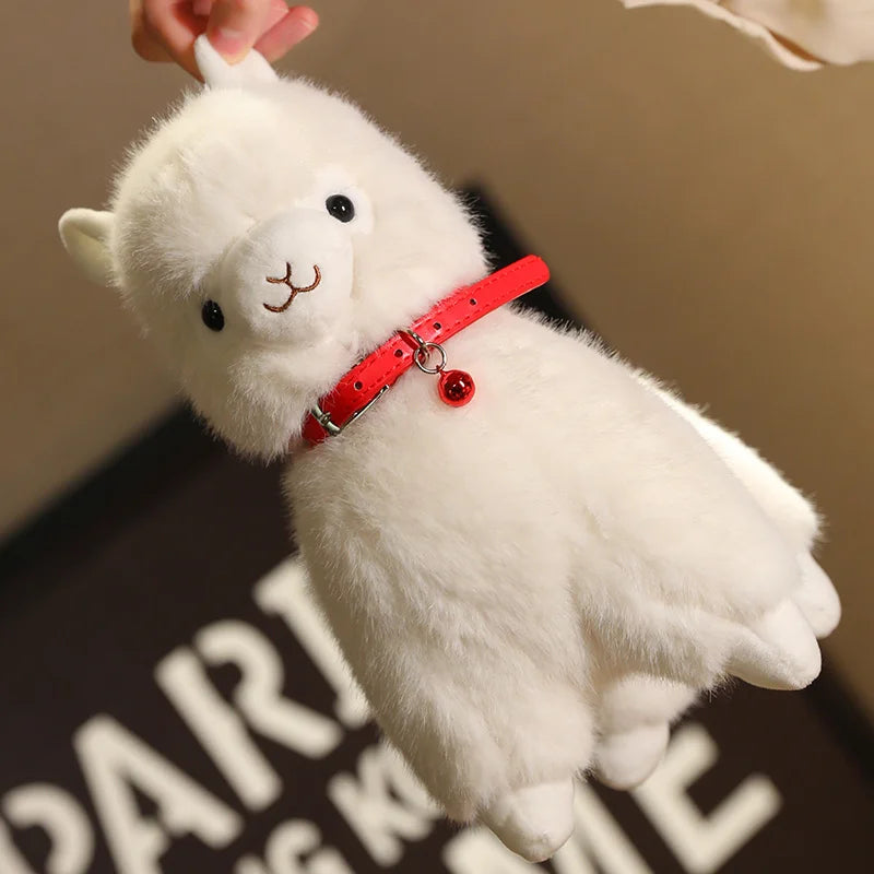 kawaiies-softtoys-plushies-kawaii-plush-Fluffy Alpaca Llama Plushies with Bell Soft toy White 10in / 25cm 