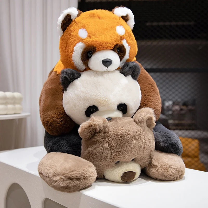 kawaiies-softtoys-plushies-kawaii-plush-Fluffy Brown Bear Panda Red Panda Plushies Soft toy 