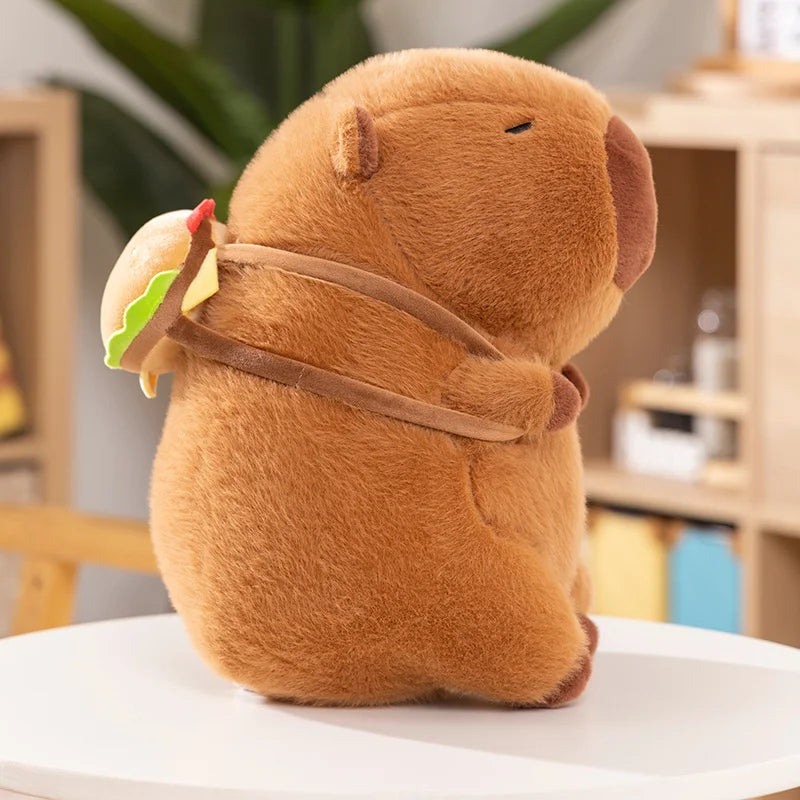 kawaiies-softtoys-plushies-kawaii-plush-Fluffy Capybara Burger Bag Plushies Soft toy 