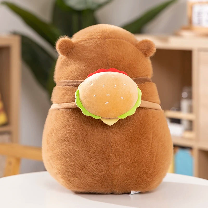 kawaiies-softtoys-plushies-kawaii-plush-Fluffy Capybara Burger Bag Plushies Soft toy 8in / 20cm 