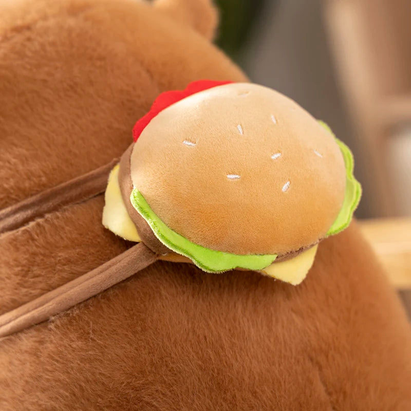 kawaiies-softtoys-plushies-kawaii-plush-Fluffy Capybara Burger Bag Plushies Soft toy 