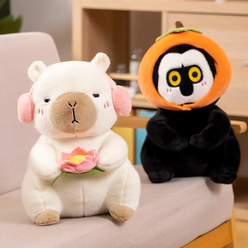 kawaiies-softtoys-plushies-kawaii-plush-Fluffy Capybara & Monkey Plushie Pals Soft toy 