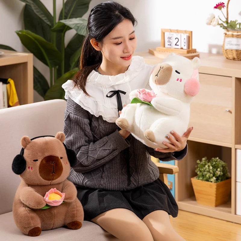 kawaiies-softtoys-plushies-kawaii-plush-Fluffy Capybara & Monkey Plushie Pals Soft toy 