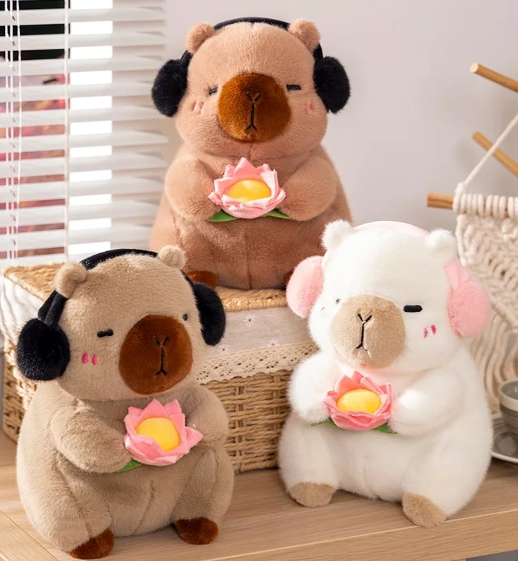 kawaiies-softtoys-plushies-kawaii-plush-Fluffy Capybara & Monkey Plushie Pals Soft toy 