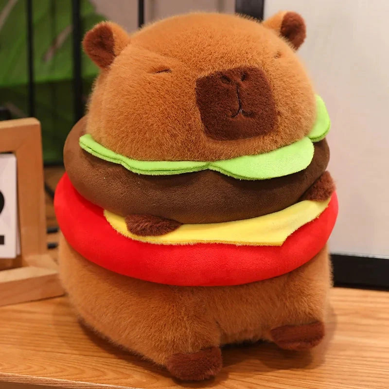 kawaiies-softtoys-plushies-kawaii-plush-Fluffy Capybara with Float Plushie Soft toy Burger 