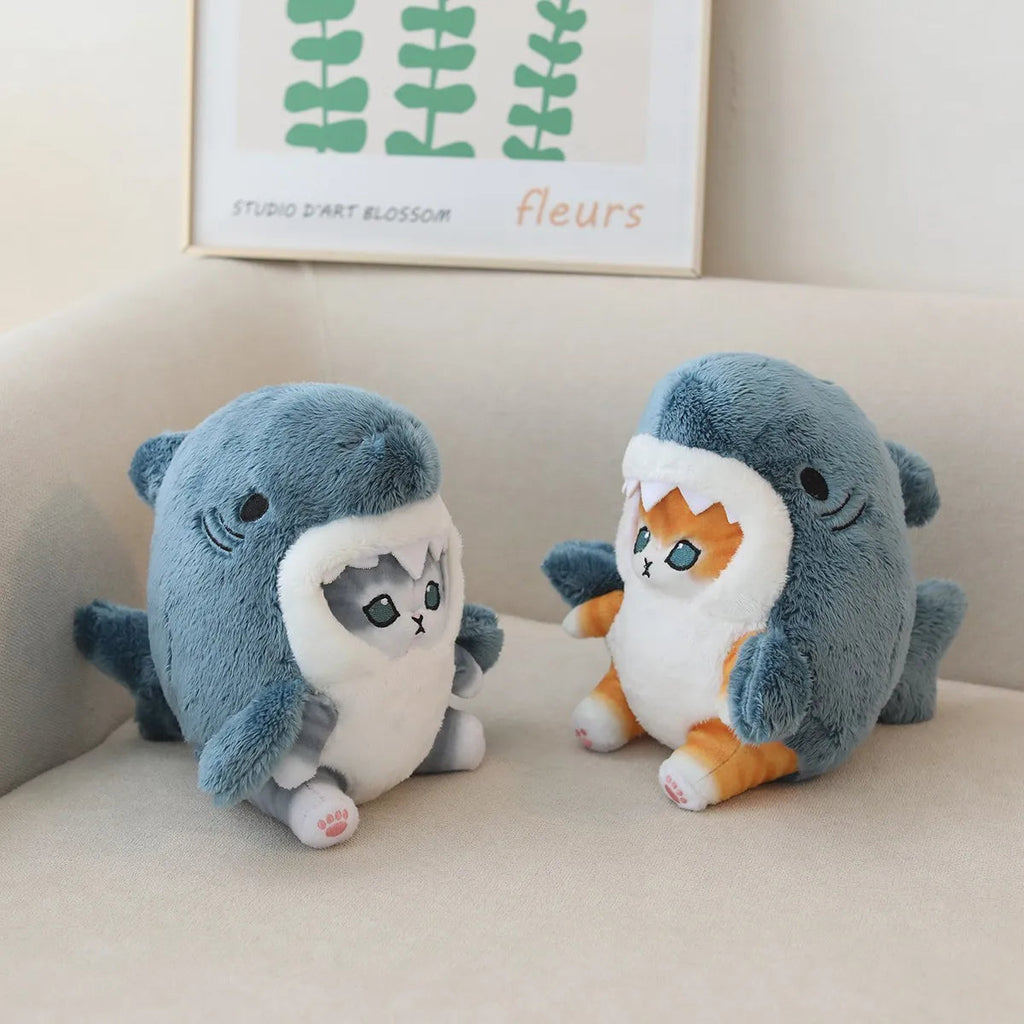 kawaiies-softtoys-plushies-kawaii-plush-Fluffy Kawaii Ginger Gray Shark Cat Plushies Soft toy 