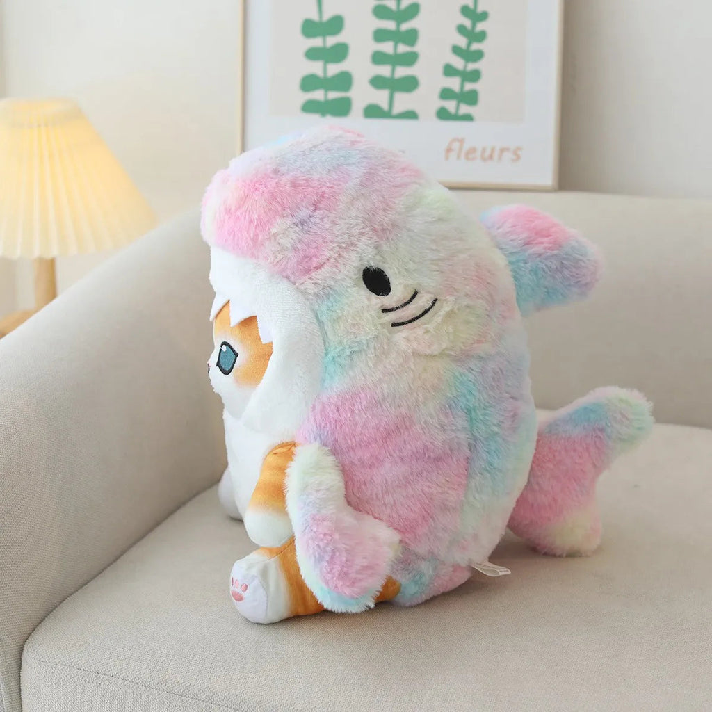 kawaiies-softtoys-plushies-kawaii-plush-Fluffy Kawaii Ginger Gray Shark Cat Plushies Soft toy 