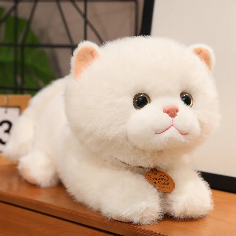 kawaiies-softtoys-plushies-kawaii-plush-Fluffy Kitten Squad Laying Plushies Soft toy White 10in / 25cm 