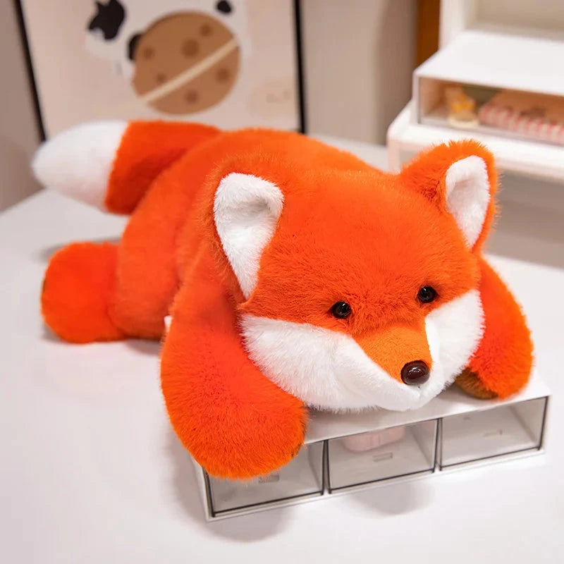 kawaiies-softtoys-plushies-kawaii-plush-Fluffy Laying Animal Family Plushies Soft toy Fox 18cm 