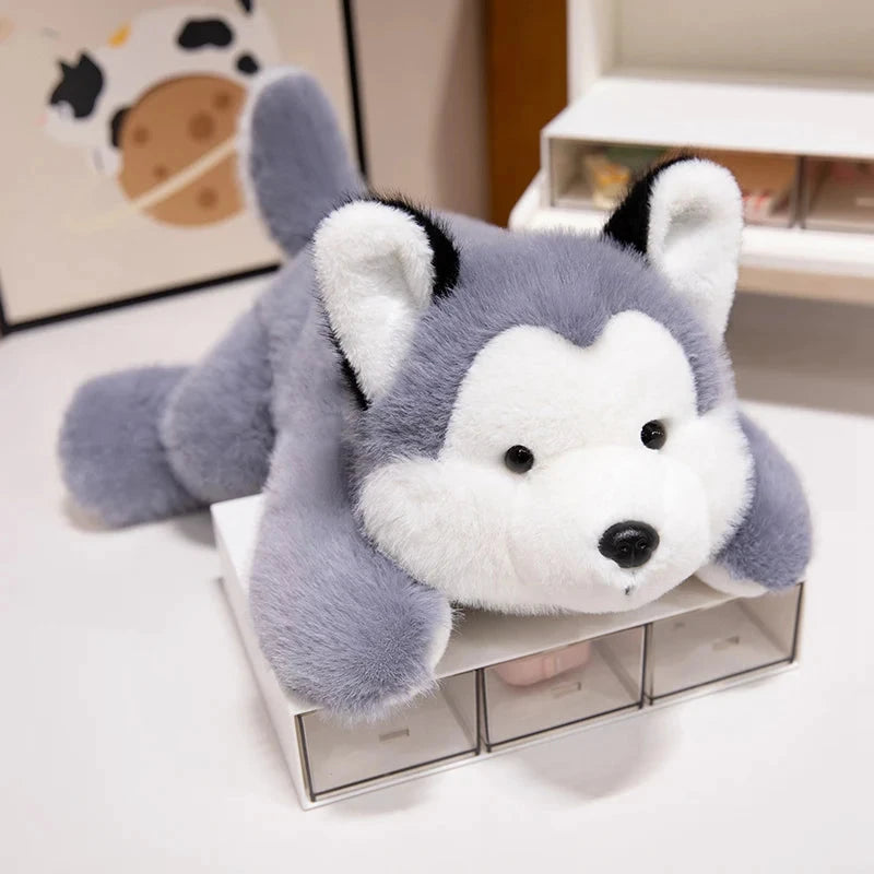 kawaiies-softtoys-plushies-kawaii-plush-Fluffy Laying Animal Family Plushies Soft toy Husky 18cm 