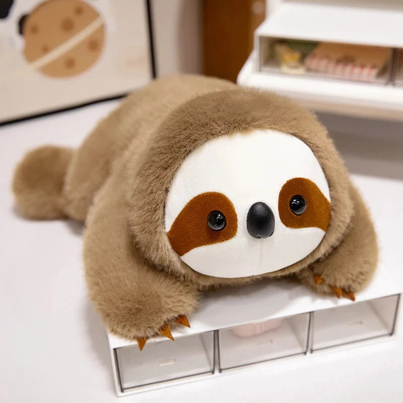 kawaiies-softtoys-plushies-kawaii-plush-Fluffy Laying Animal Family Plushies Soft toy Sloth 18cm 