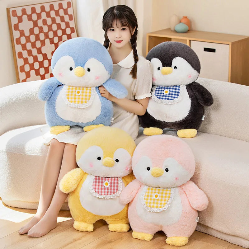 kawaiies-softtoys-plushies-kawaii-plush-Fluffy Penguin Squad Plushies with Bib Soft toy 