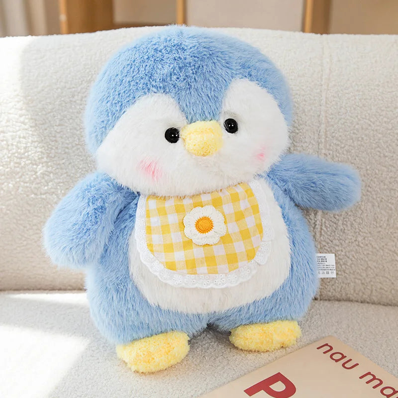 kawaiies-softtoys-plushies-kawaii-plush-Fluffy Penguin Squad Plushies with Bib Soft toy Blue 4in / 11cm (Pendant) 