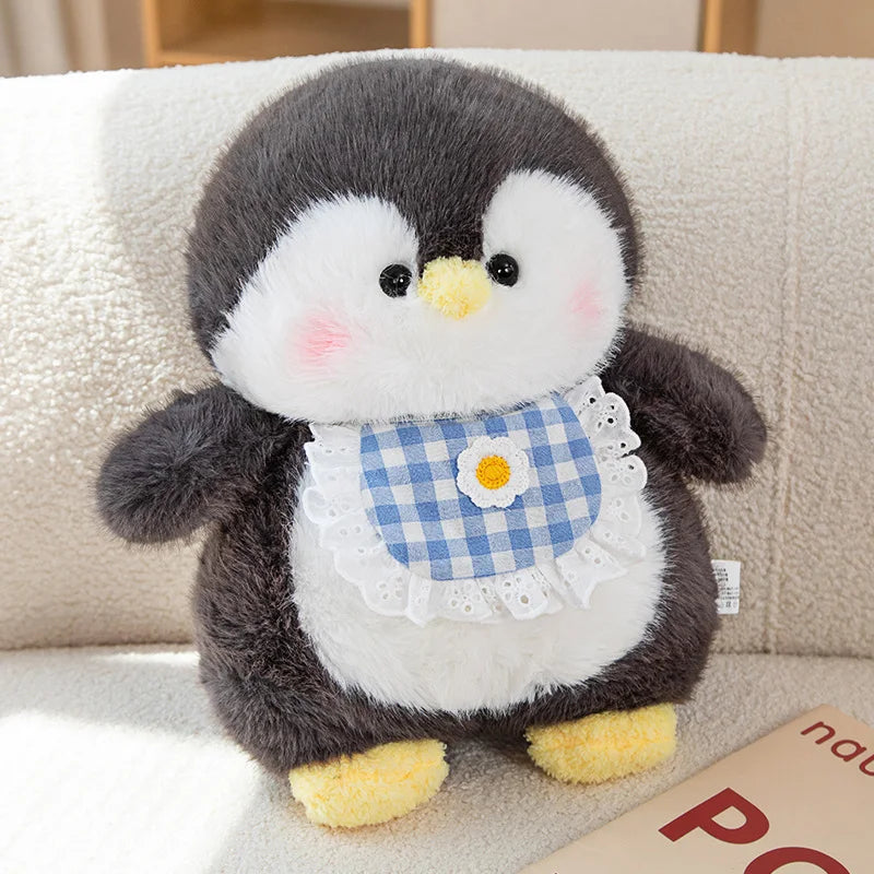 kawaiies-softtoys-plushies-kawaii-plush-Fluffy Penguin Squad Plushies with Bib Soft toy Gray 21in / 55cm 