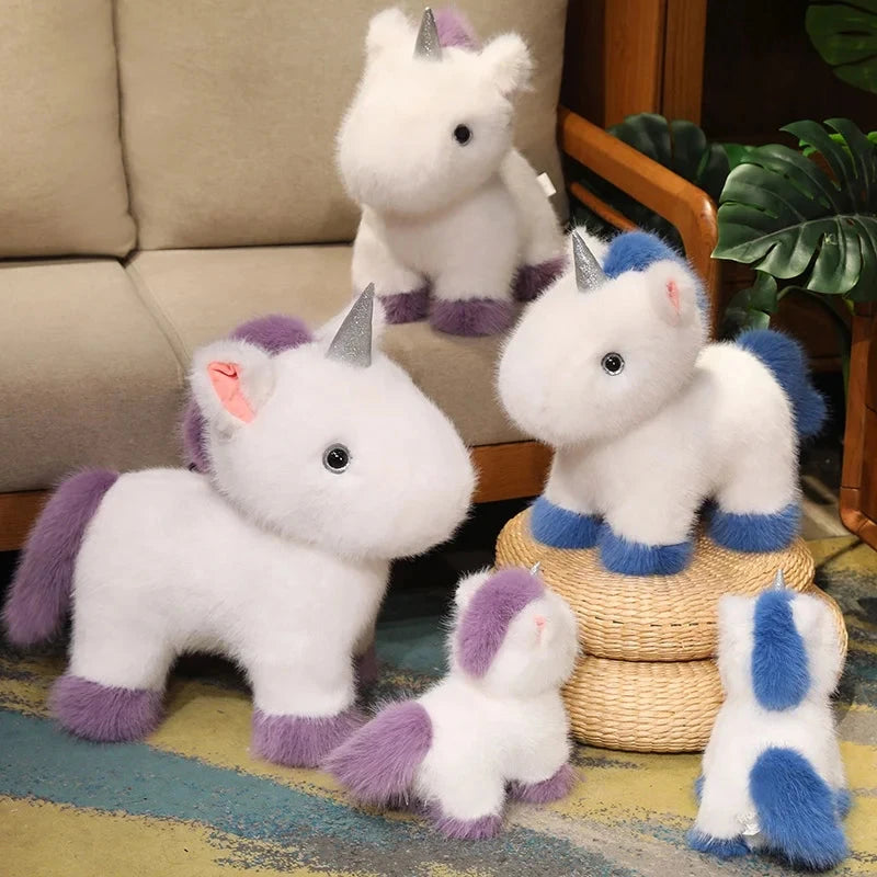 kawaiies-softtoys-plushies-kawaii-plush-Fluffy White Blue Purple Chibi Unicorn Plushie Soft toy 