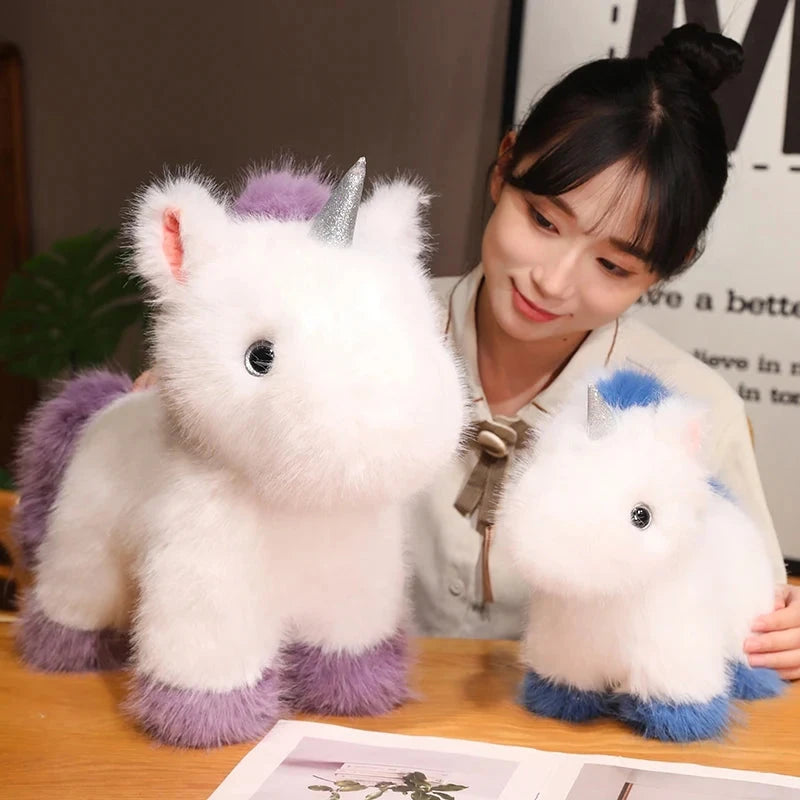 kawaiies-softtoys-plushies-kawaii-plush-Fluffy White Blue Purple Chibi Unicorn Plushie Soft toy 