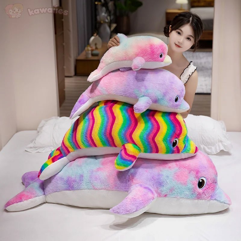 kawaiies-softtoys-plushies-kawaii-plush-Galaxy Rainbow Dolphin Plushies Soft toy 