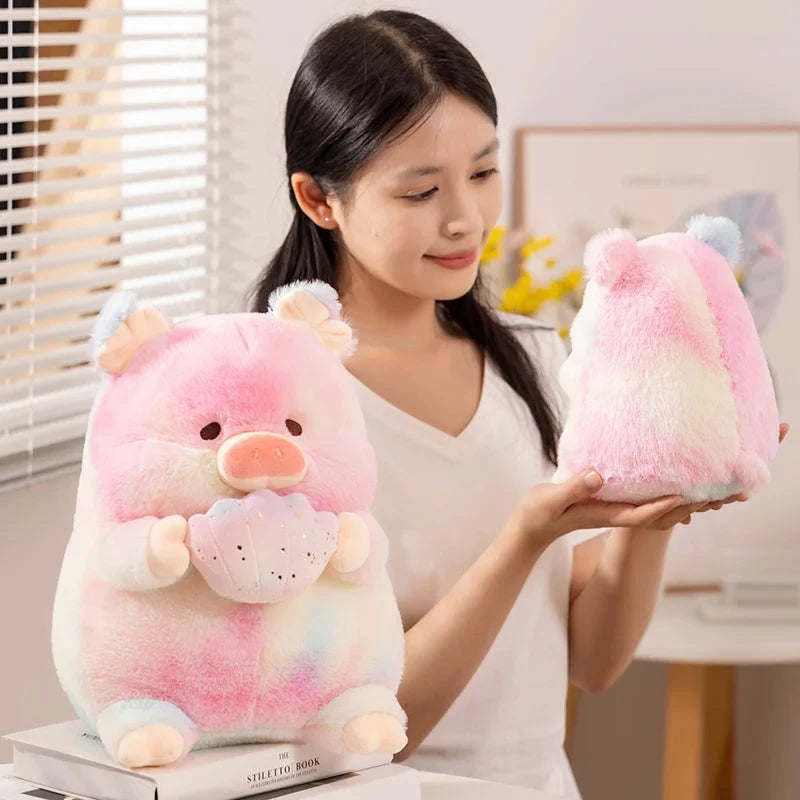 kawaiies-softtoys-plushies-kawaii-plush-Galaxy Rainbow Pig Holding Shell Plushie Soft toy 